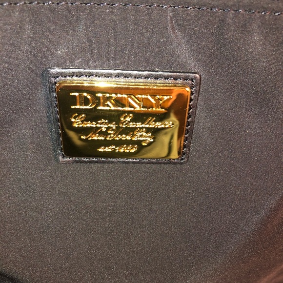 dkny leather handbolsa